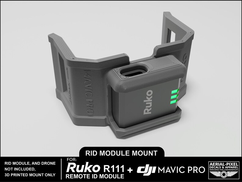 Ruko R111 DJI Mavic Pro and Pro Platinum Ruko R111 Remote ID Module Mount (RID ...