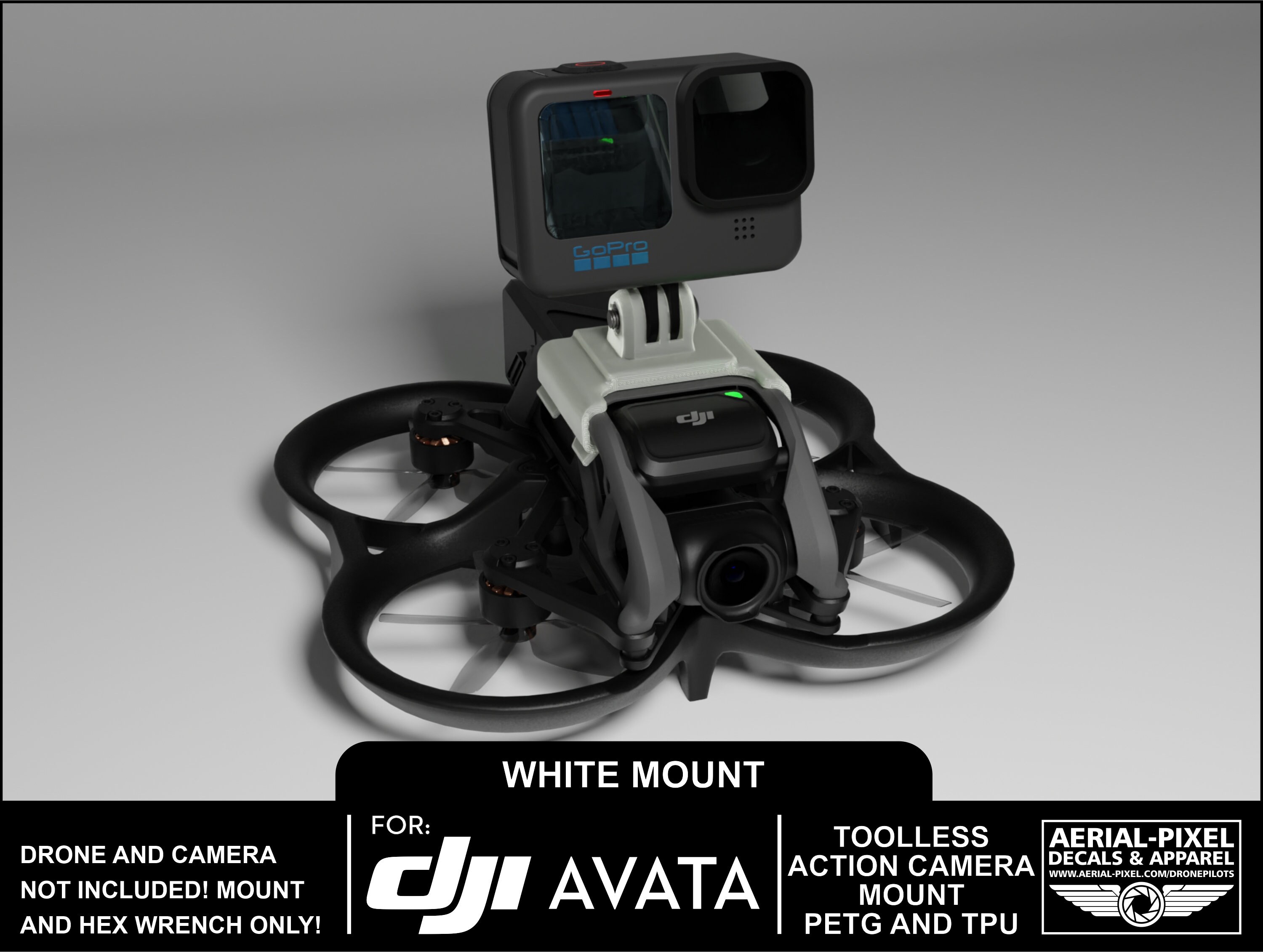 DJI AVATA Toolless Gopro Action Camera Mount Choose From 8 Colors
