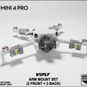 DJI Mini 4 Pro Strobe Light Mounts for VIFLY Strobe and VIFLY Platinum (Strobe Lights Not Included)