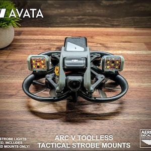 DJI AVATA Tactical Lighting Strobe Mounts for Firehouse Technology ARC V (Strobe Lights Not Included)