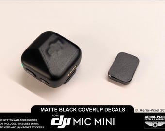 Professional Matte Black Logo Concealment Film for DJI Mic 3, Mic
