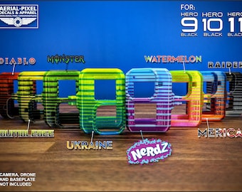 GoPro Hero 9, 10, 11 or 12 Protector Mount for FPV - 2 Color - Pick From 8 Different Color Combinations