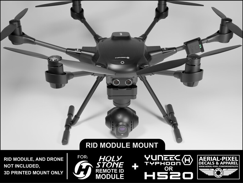 Yuneec Typhoon H or H520 Holy Stone Remote ID Module Mount (RID Module ...