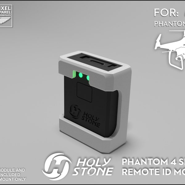 Montaje del módulo de identificación remota Phantom 4 Series Holy Stone (módulo RID no incluido)