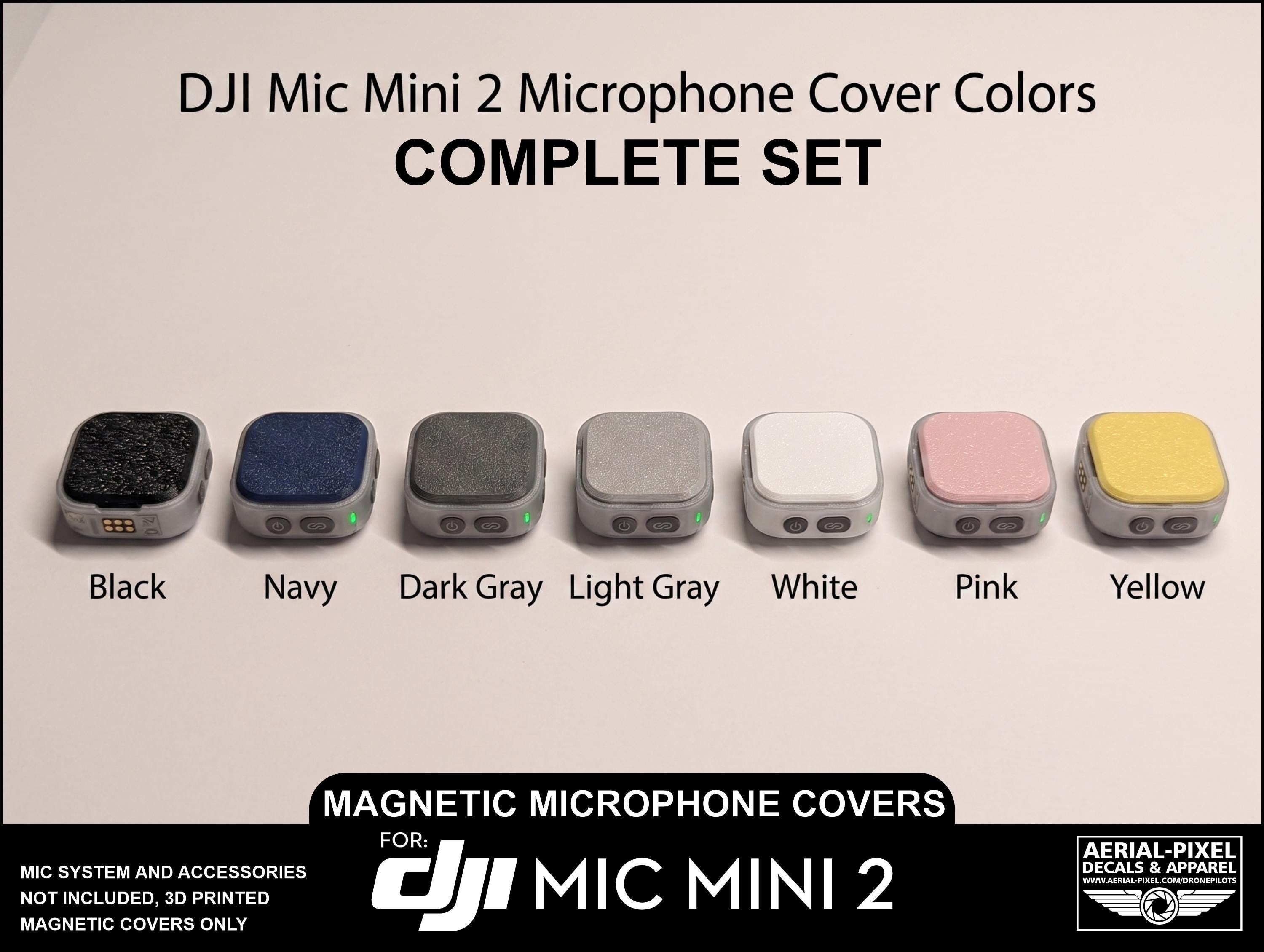 DJI Mic mini2本体セット カラフルカバー付き DJI Mic Mini 2 or Mini 2S Magnetic Cover Plates With No Logo - 7