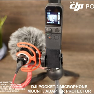 DJI Pocket 2 Microphone Mount For Cold / Hot Shoe Mics for 3.5mm Microphone Adapter