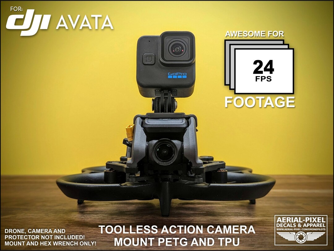 DJI AVATA Toolless Gopro Action Camera Mount Choose From 8 Etsy