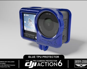 DJI Action 6 Displayschutz und GoPro Halterung! Wähle aus 10 Farben!