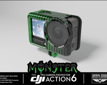 DJI Osmo Action 6 Displayschutzfolie und GoPro Halterung - 2 Farben - Wählen Sie aus 11 verschiedenen Farben