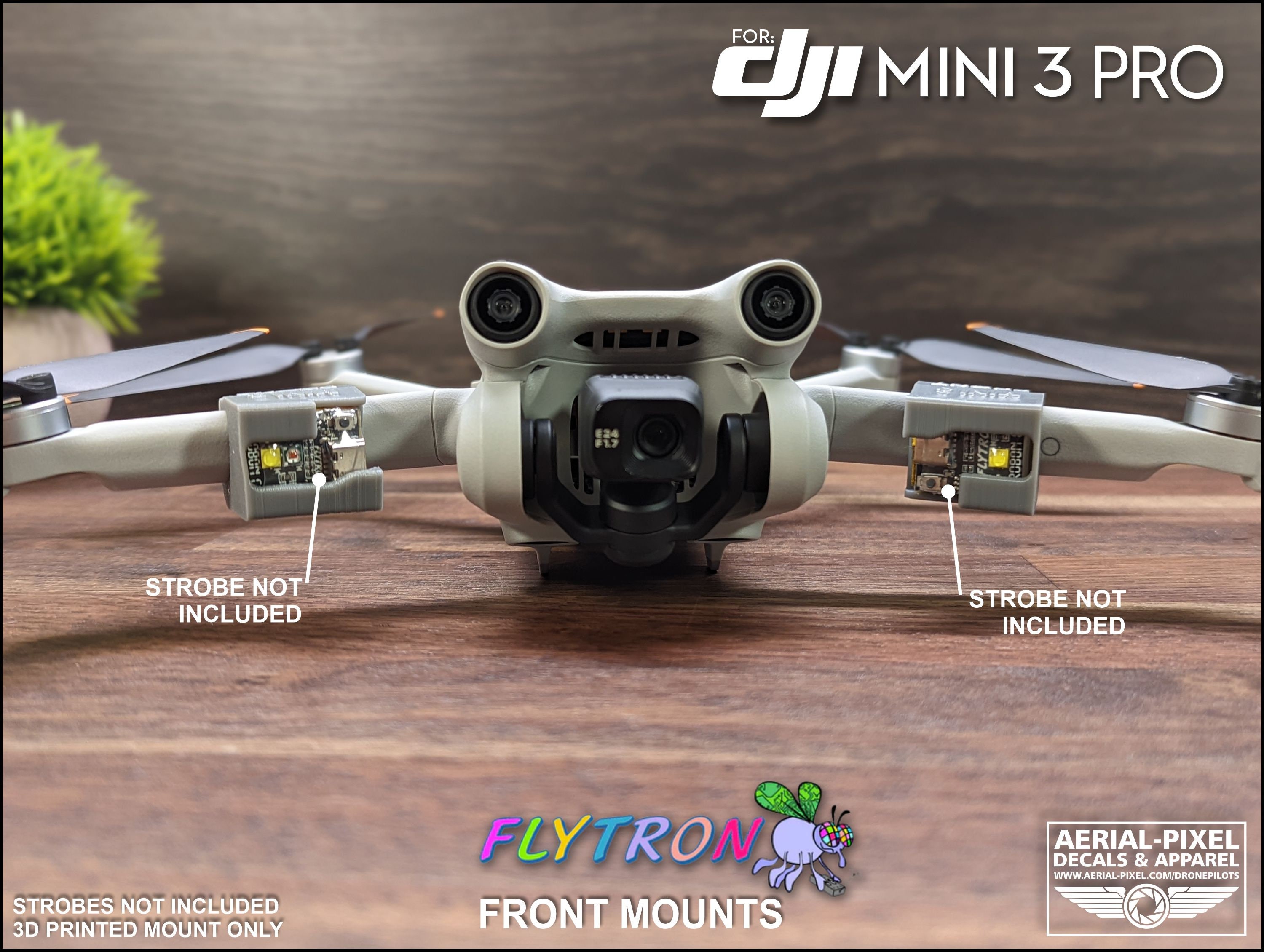 DJI Mini 3 Pro Strobe Light Mounts for Flytron Strobes strobe