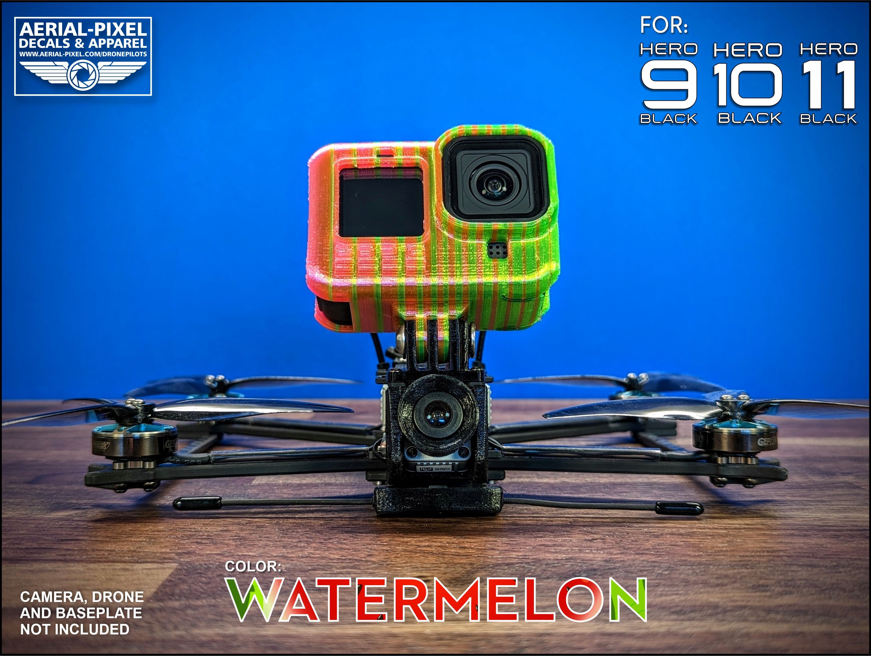 Gopro Hero 9 10 11 or 12 Protector Mount for FPV 2 Color Pick
