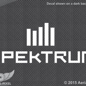 Spektrum Vinyl Window Decal 3" x 8" DX5e DX6i DX7 DX7s DX8 DX9 DX10T DX18 DX18T