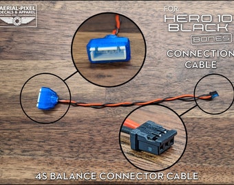 GoPro Hero 10 Black Bones 2S, 3S, 4S oder 6S LiPo Balance Bleikabel Stromanschlusskabel 15 cm lang