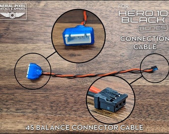 GoPro Hero 10 Black Bones 2S, 3S, 4S, or 6S LiPo Balance Lead Power Connector Cable 6" Long