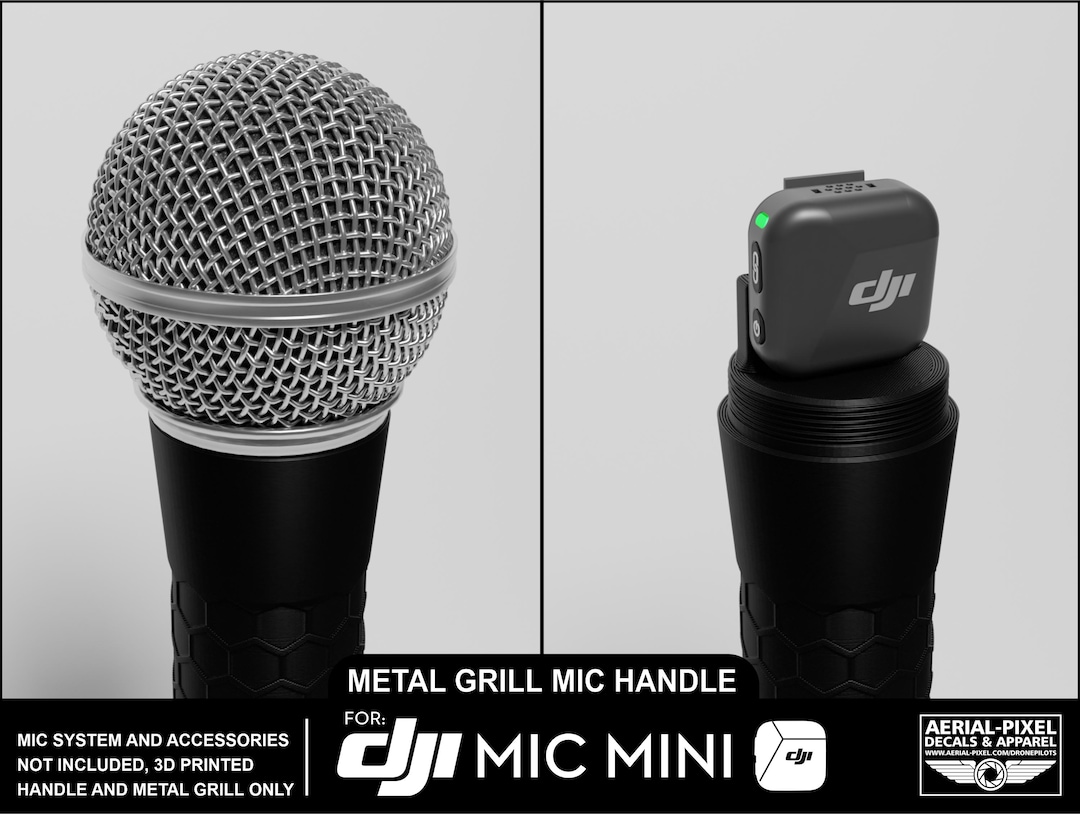 DJI Mic Mini Traditional Microphone Grip Interview Handle With Metal ...