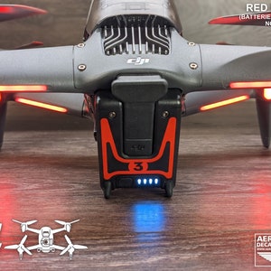 DJI FPV Combo Battery Number Decals #1-3 or #4-6 Choose From 8 Colors