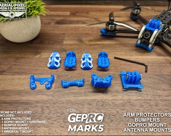 GEPRC Mark5 and Mark5 V2 O4 or O3 TPU Set - Arm Protectors, GoPro Mount, Bumper Guard and Antenna Mounts - 10 Colors