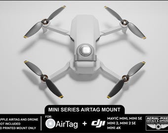 DJI Mavic Mini, Mini 2 und Mini 4K Apple AirTag Clip-On Halterung (AirTag nicht im Lieferumfang enthalten)