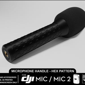 DJI Mic or Mic 2 Traditional Microphone Grip Interview Handle