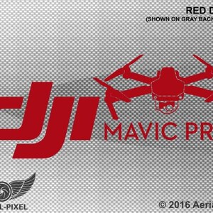 DJI Mavic Pro Case & Vehicle Decal Sticker Quadcopter UAV Drone Red