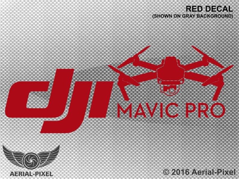 DJI Mavic Pro Case & Vehicle Decal Sticker Quadcopter UAV Drone Red