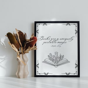 Stephen King Poster, Book Quote Poster, Quote Poster, Printable,