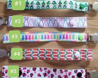 Easter spring pacifier clips