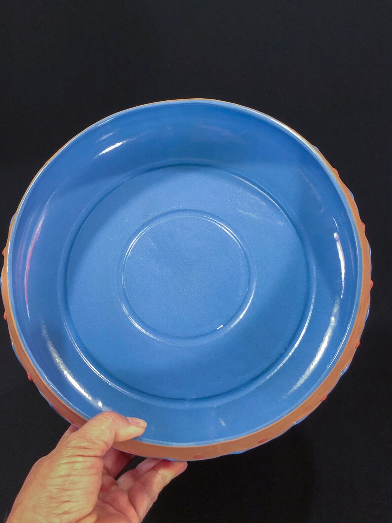 Terra Cotta Ceramic Serving Set Southwest Style Chip and Dip Set Vintage Serving Set