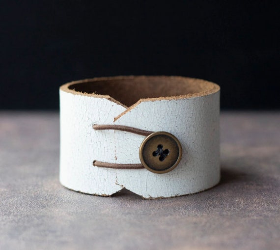 Victorian Style, Shabby Chic, Leather Bracelet, C… - image 5