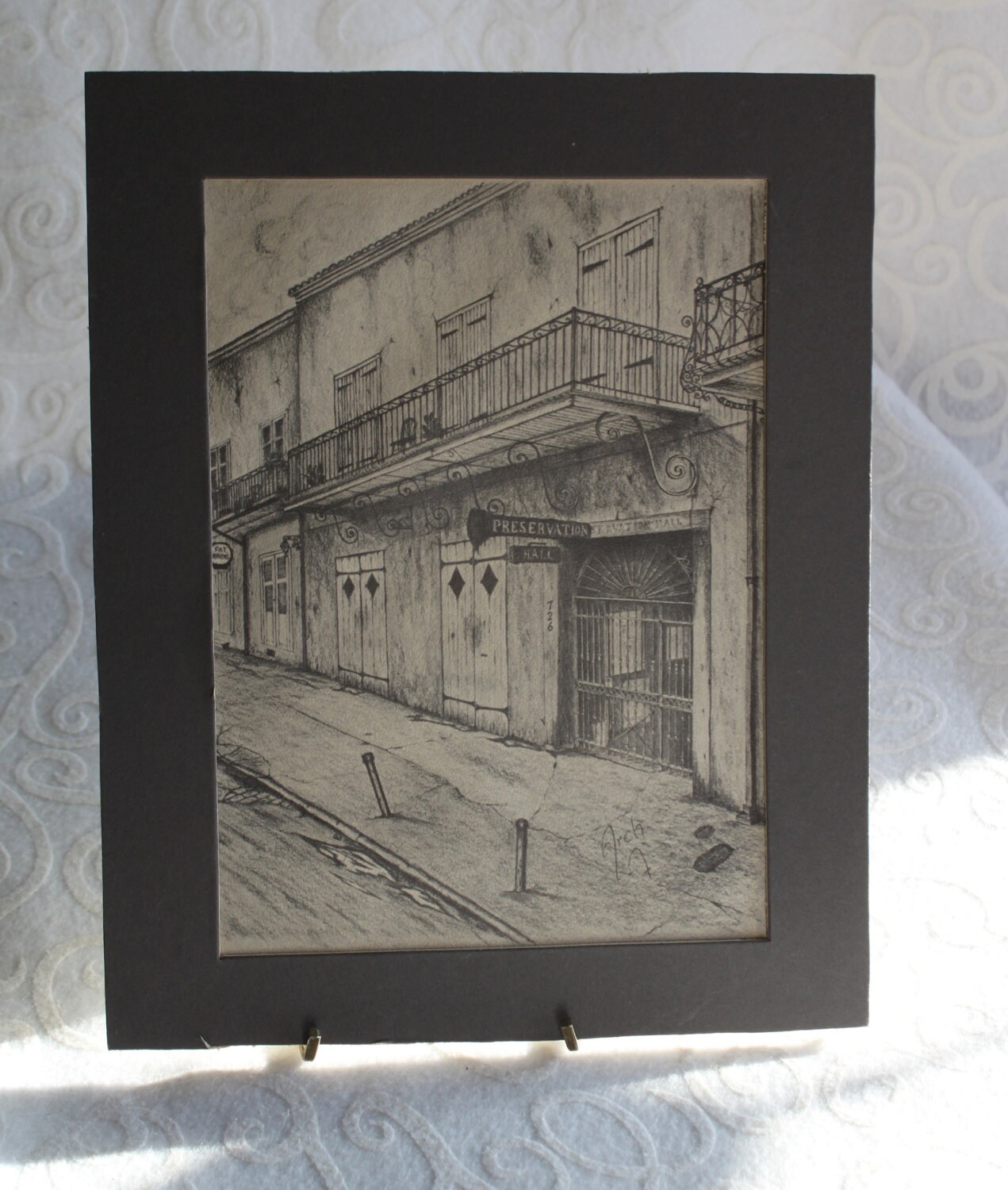Vintage New Orleans Archie Boyd Pencil Sketch 70s Print of St. Etsy