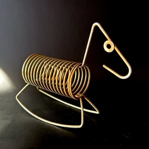 Vintage Office Wire Pony or Donkey Paper, Mail, Pen Holder, Retro Office Accessories