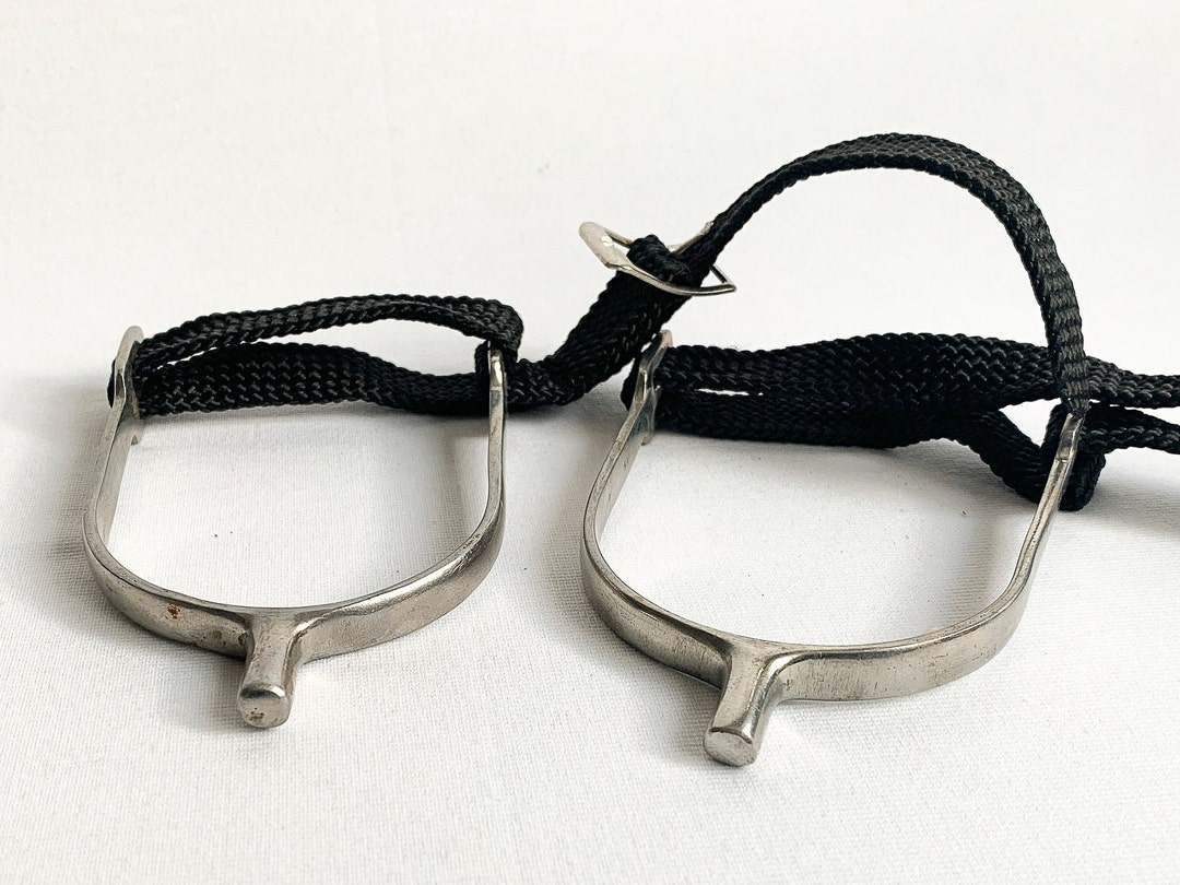 English Riding Spurs Gentle Riding Spurs With Black Nylon Etsy