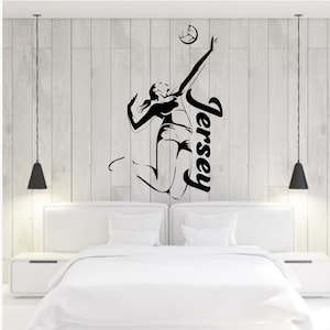 Volleyball player decal, Personalized Volleyball decal, Customized Volleyball player with name