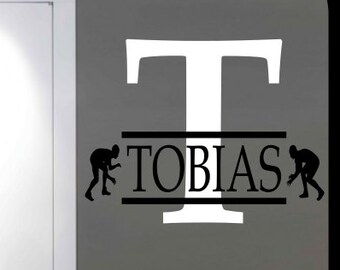 Wrestling Wall decal, Wrestling name sticker, Custom Wrestling decal, Personalized Wrestling Gift Wrestle name label