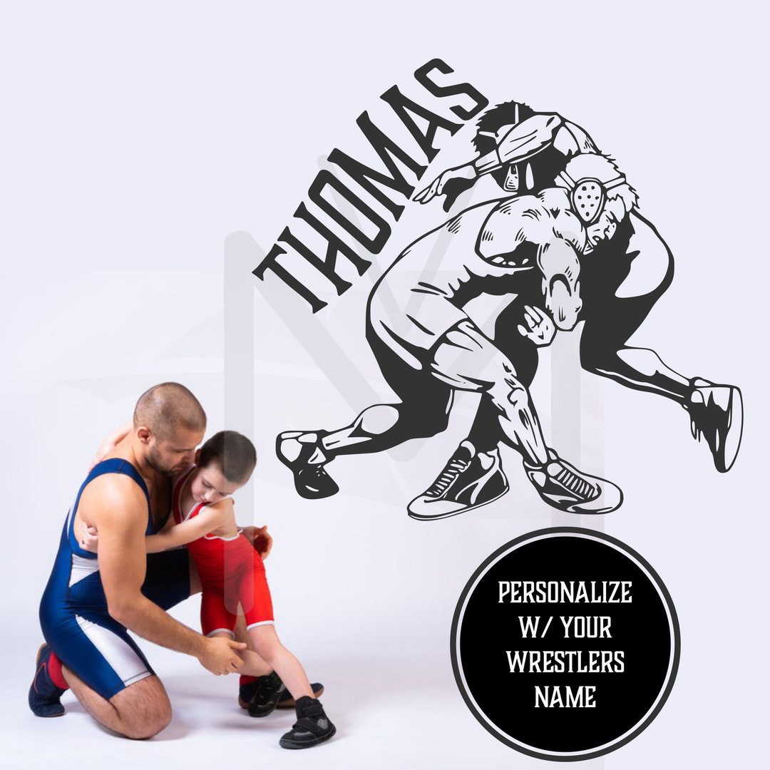 Wrestling Decal Personalized Wrestling Decal Customized Etsy