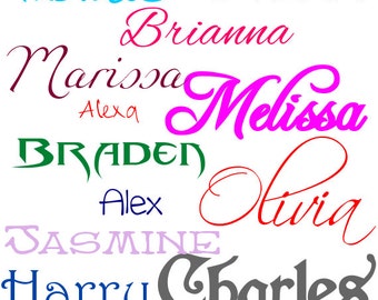 Custom Children's Wall Decal - Name Wall Decal - Custom Monogram Vinyl Wall Art - Name Vinyl Lettering