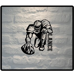 Football player decal, Personalized football decal, Customized football player with name