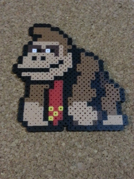 Produkty podobne do Donkey Kong Bead Sprite Super Smash Brothers 8 bit art ...