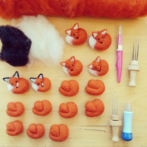 Needle felted brooches sale