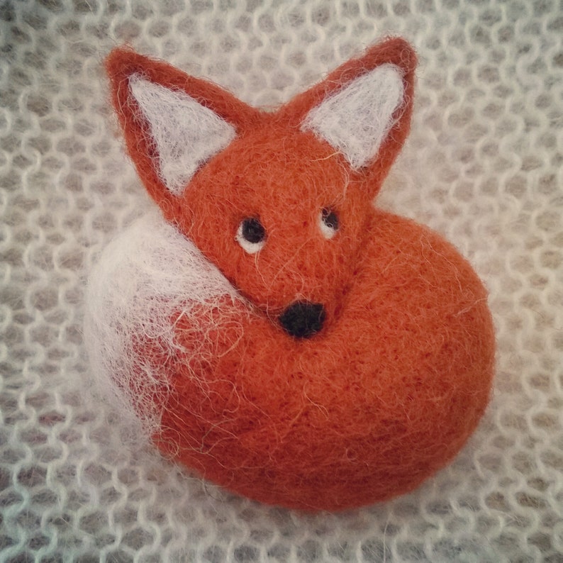 Needle Felt Fox Brooch / Ornament Tutorial Instructions PDF Etsy