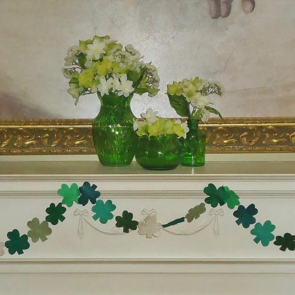 St Patrick’s Day Felt Shamrock Garland