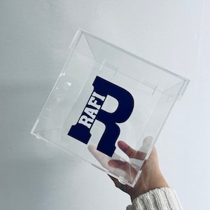 Personalized Acrylic Kippah Box: Upsherin Gift for Boys