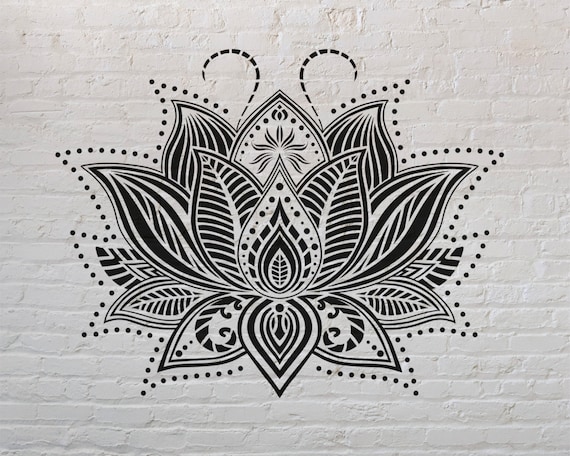 Lotus Mandala Flower: High-resolution Digital Image (SVG