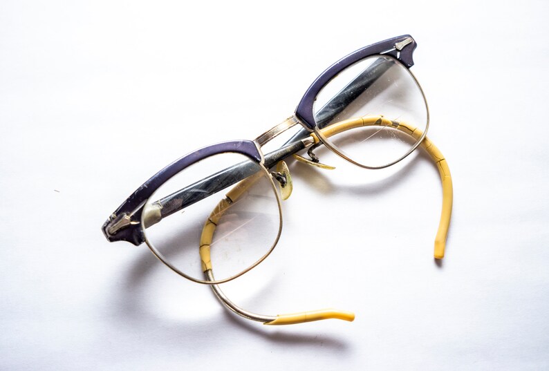 Vintage Eyeglasses X Style Frames Wraparound Ears Etsy