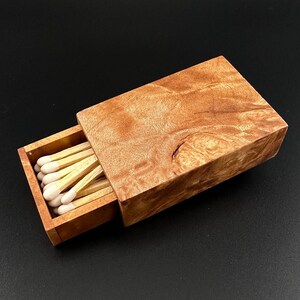 Wooden Matchbox - Maple Burl: Bach