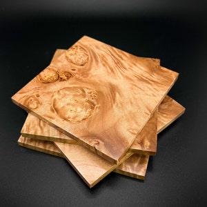 Wood Coaster Set - Maple Burl