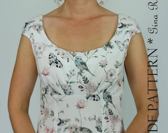 Patrón PDF de costura de vestido de mujer - Patrón de costura para mujer - Patrones de vestidos largos para mujer