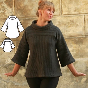 Dolman Top Sewing Pattern. Top Pattern. Dolman sleeve sewing pattern. Top pattern for women. Dolman sleeve pattern