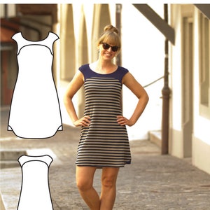 T shirt dress pattern - Tee Shirt Dress Pattern - T-Shirt Dress Sewing Pattern - Tee-shirt Dress patterns PDF