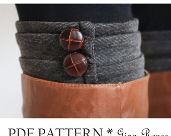 Boot Cuff Sewing Pattern. Womens Boot sock PDF Sewing Pattern